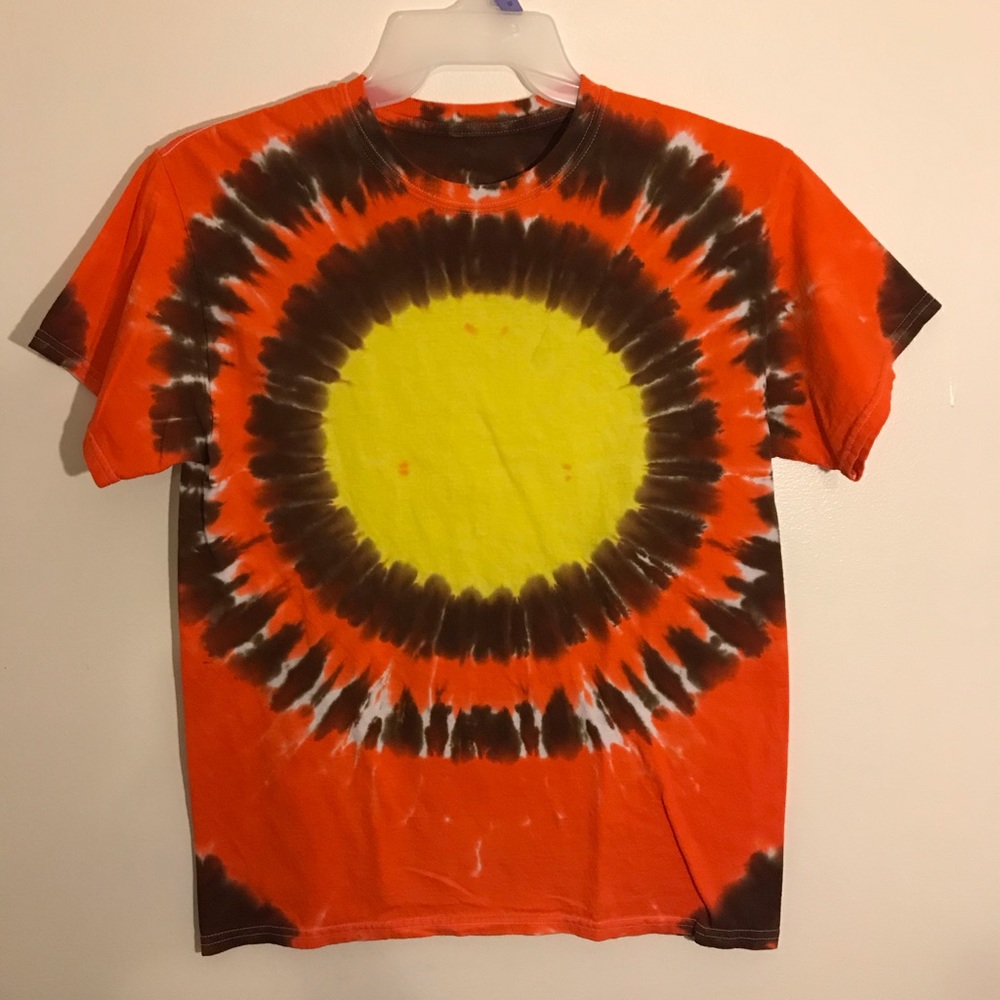 Fall colored tie dye bullseye